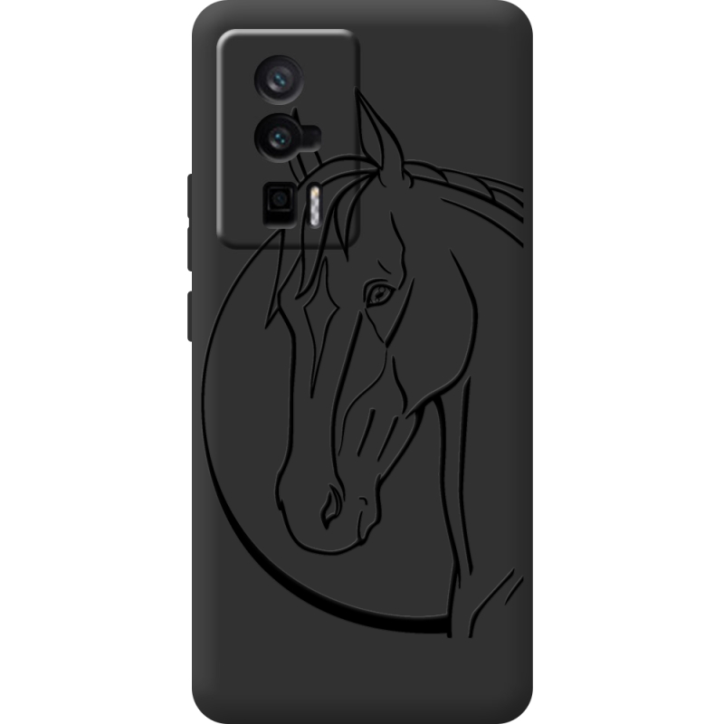 Черный чехол BoxFace Poco F5 Pro Horse