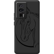 Черный чехол BoxFace Poco F5 Pro Horse