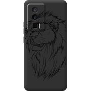 Черный чехол BoxFace Poco F5 Pro Lion