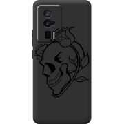 Черный чехол BoxFace Poco F5 Pro Skull and Roses