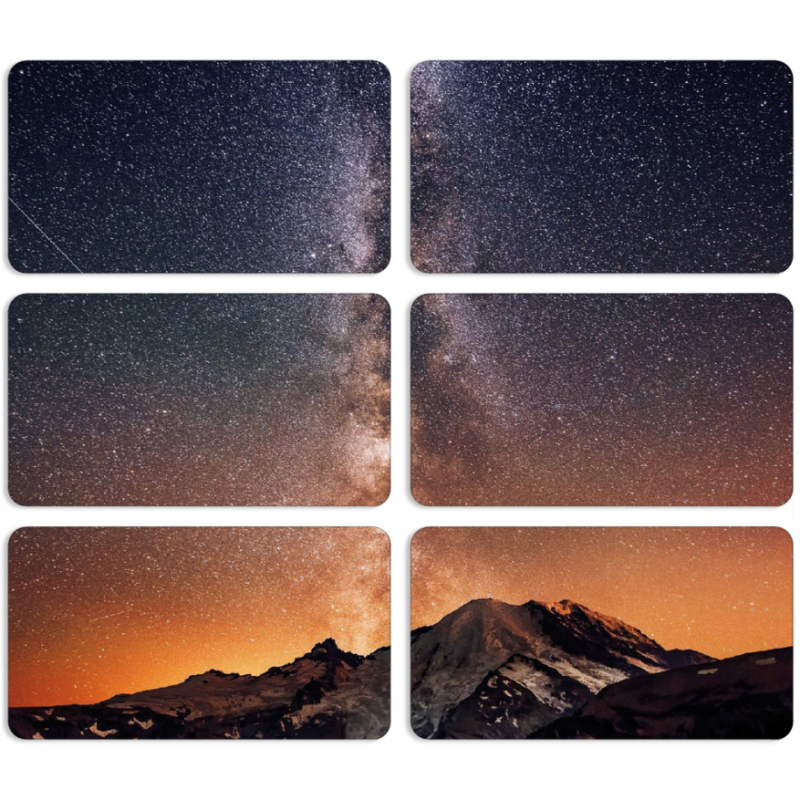 Магнитные фотопазлы 90 на 50 набор 6 штук 