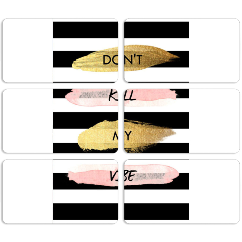 Магнитные фотопазлы 90 на 50 набор 6 штук Dont Kill My Vibe