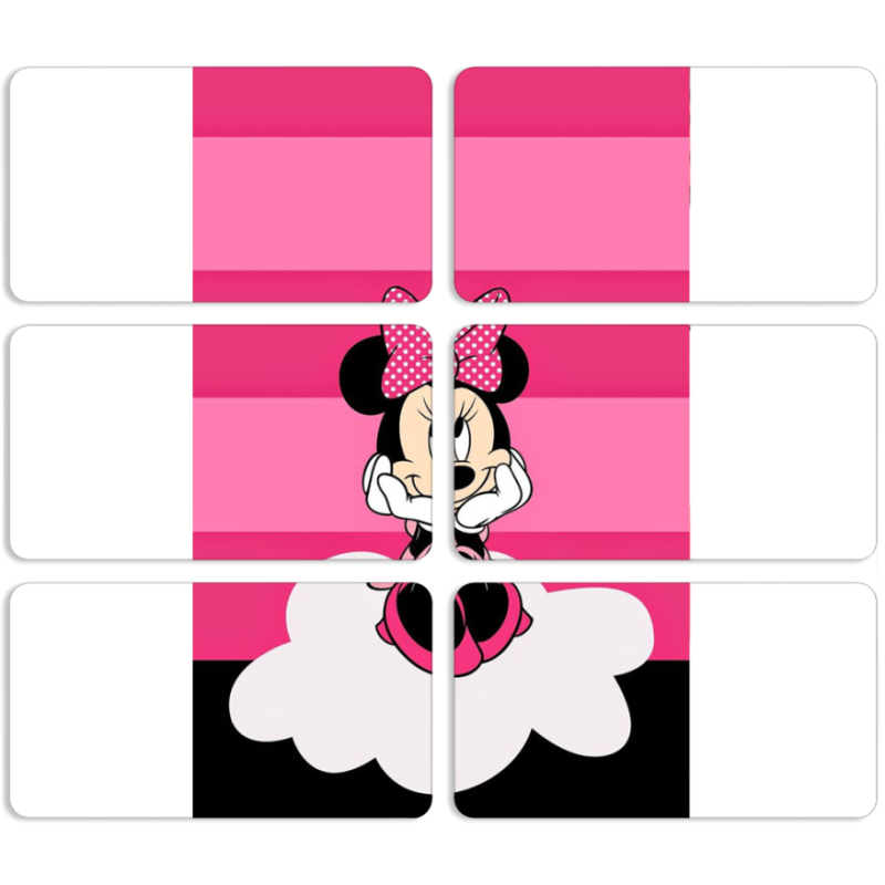 Магнитные фотопазлы 90 на 50 набор 6 штук 