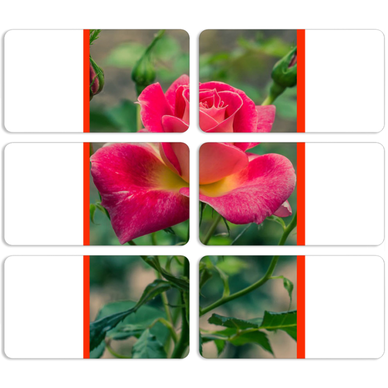 Магнитные фотопазлы 90 на 50 набор 6 штук 