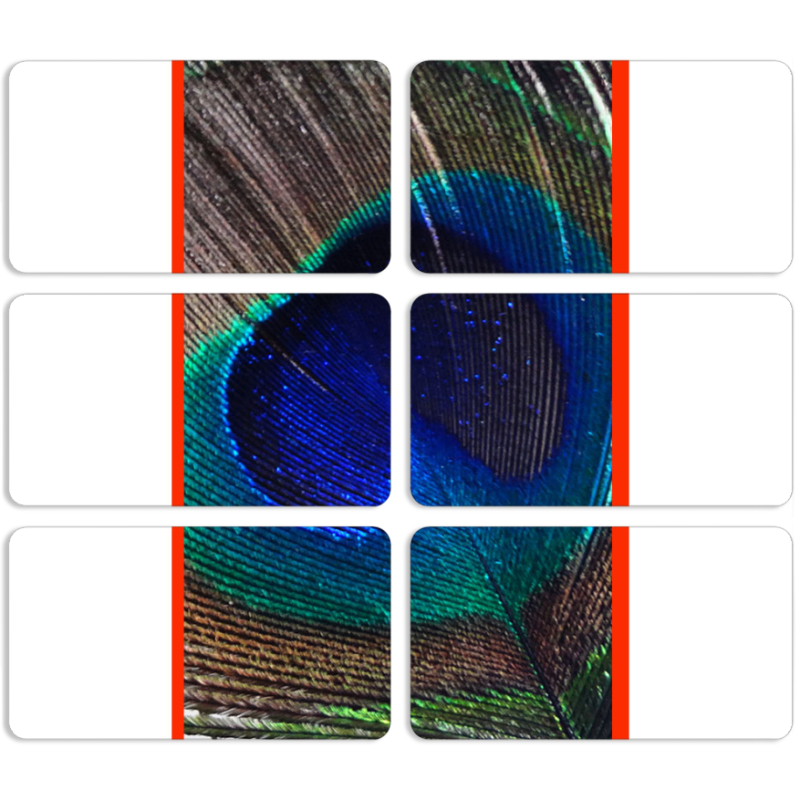 Магнитные фотопазлы 90 на 50 набор 6 штук 