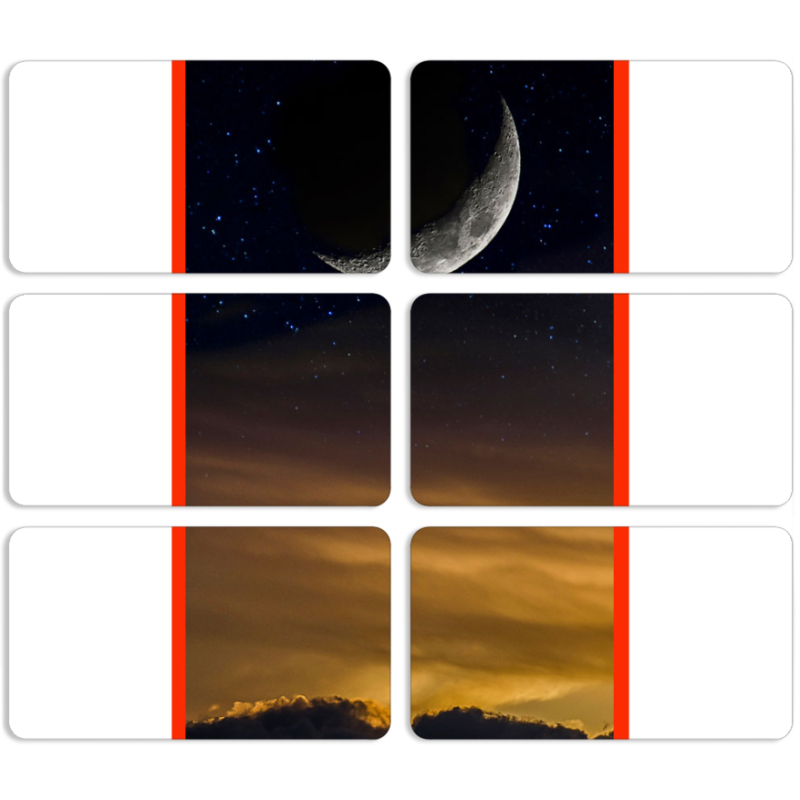 Магнитные фотопазлы 90 на 50 набор 6 штук 