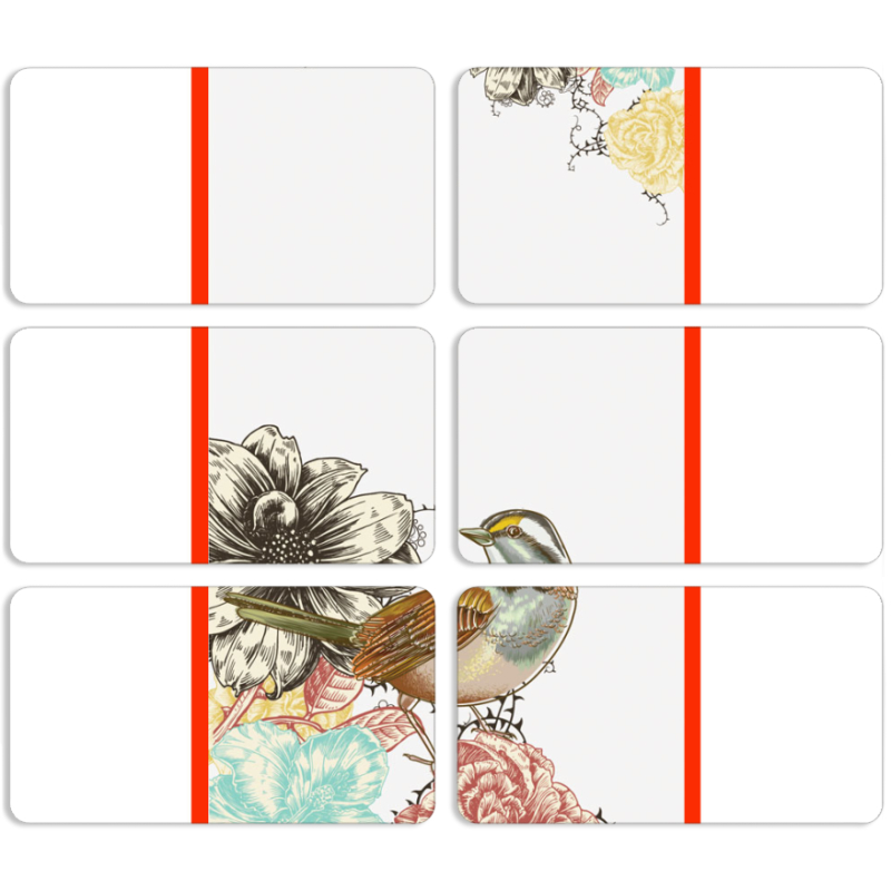 Магнитные фотопазлы 90 на 50 набор 6 штук 