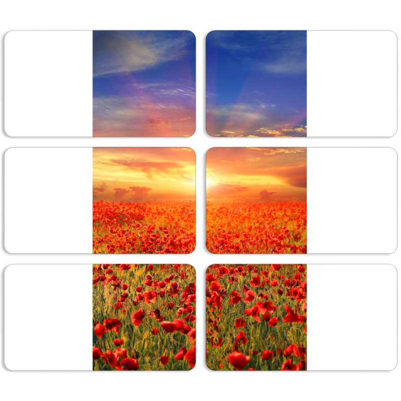 Магнитные фотопазлы 90 на 50 набор 6 штук 