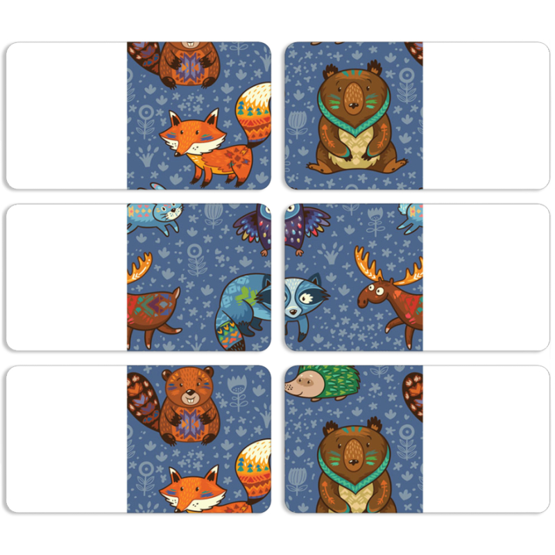 Магнитные фотопазлы 90 на 50 набор 6 штук 