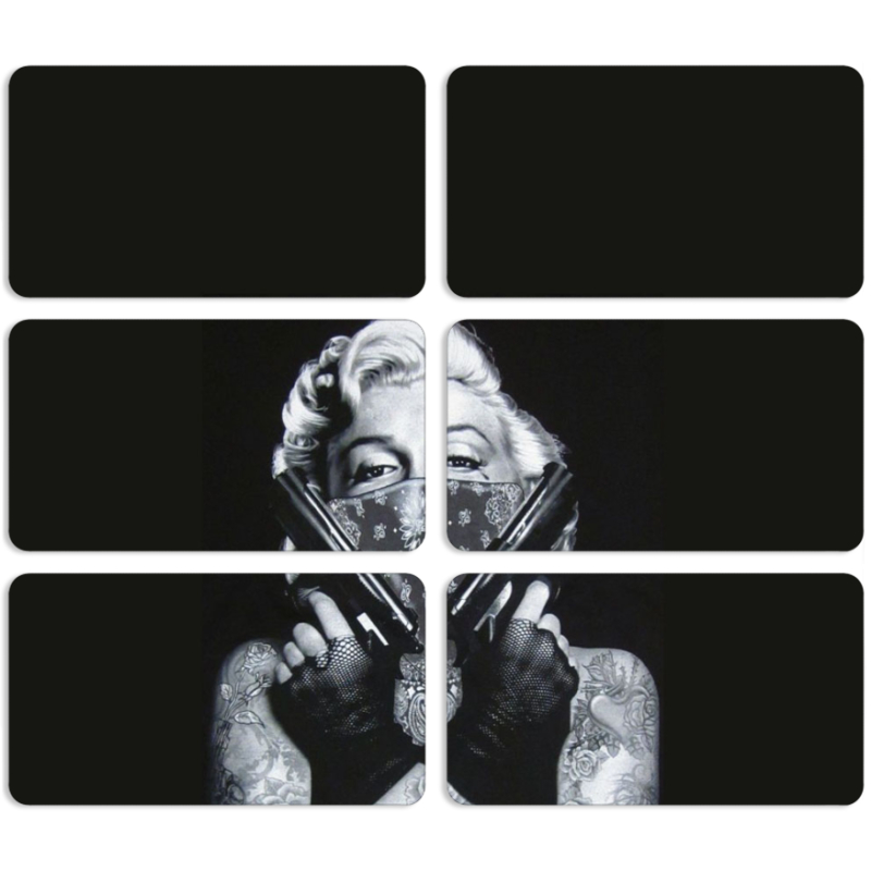 Магнитные фотопазлы 90 на 50 набор 6 штук 