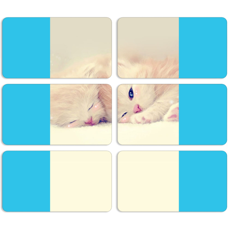 Магнитные фотопазлы 90 на 50 набор 6 штук 