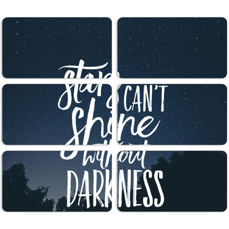 Магнитные фотопазлы 90 на 50 набор 6 штук 