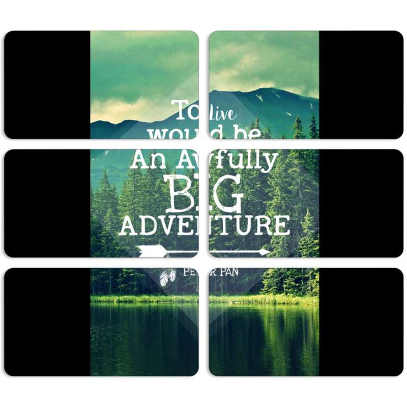 Магнитные фотопазлы 90 на 50 набор 6 штук 