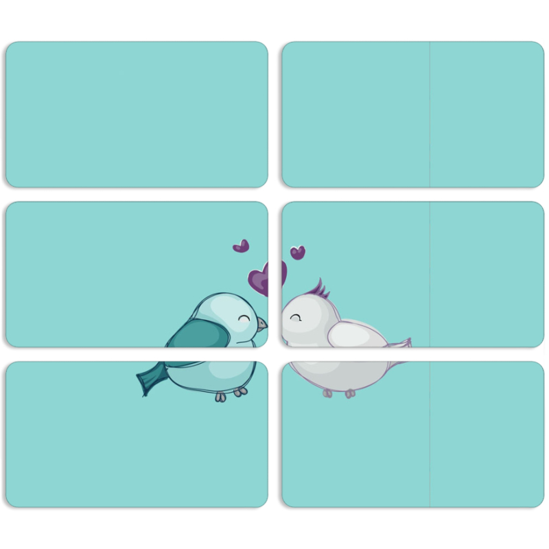 Магнитные фотопазлы 90 на 50 набор 6 штук 