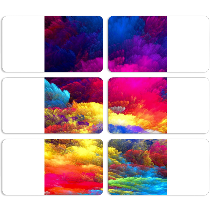 Магнитные фотопазлы 90 на 50 набор 6 штук 