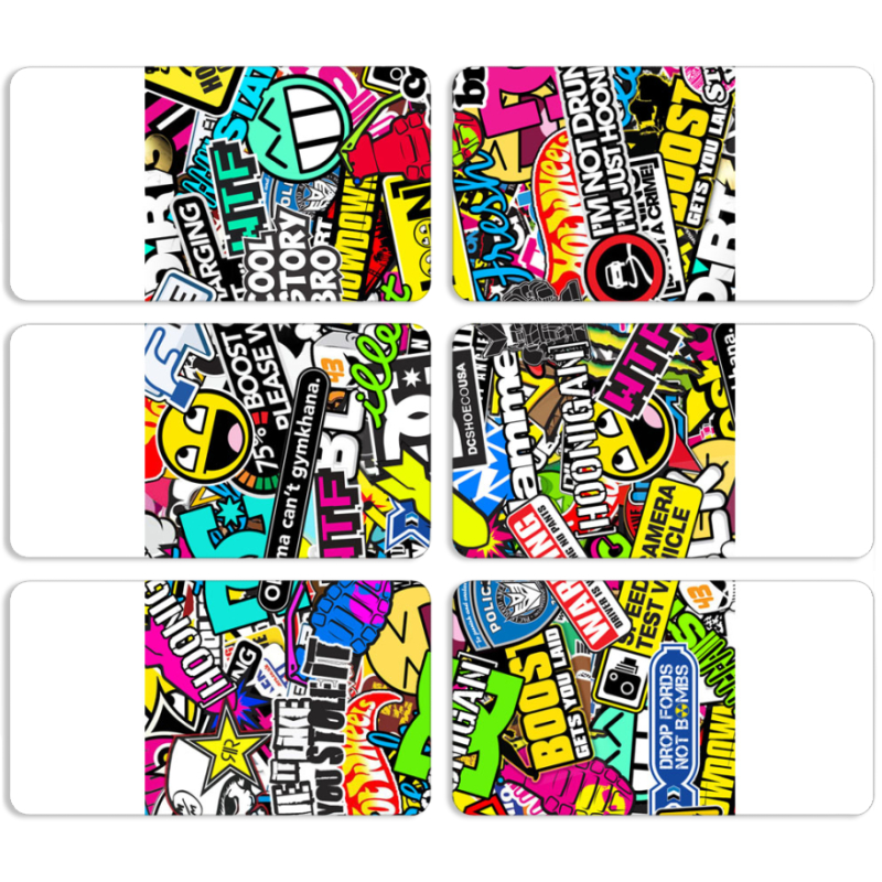 Магнитные фотопазлы 90 на 50 набор 6 штук Multicolored Inscriptions