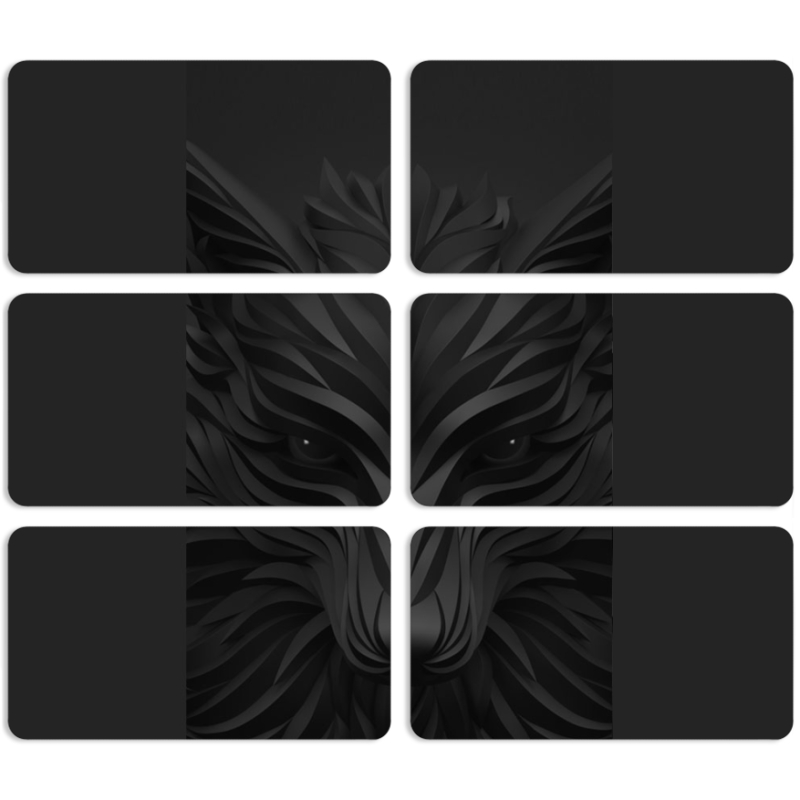 Магнитные фотопазлы 90 на 50 набор 6 штук 