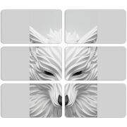 Магнитные фотопазлы 90 на 50 набор 6 штук White Wolf