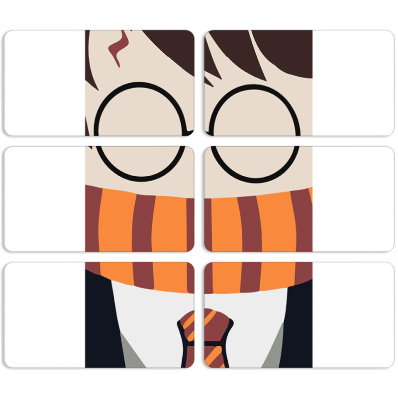 Магнитные фотопазлы 90 на 50 набор 6 штук Harry