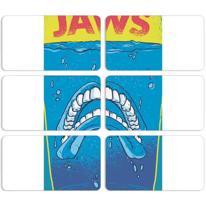 Магнитные фотопазлы 90 на 50 набор 6 штук Jaws