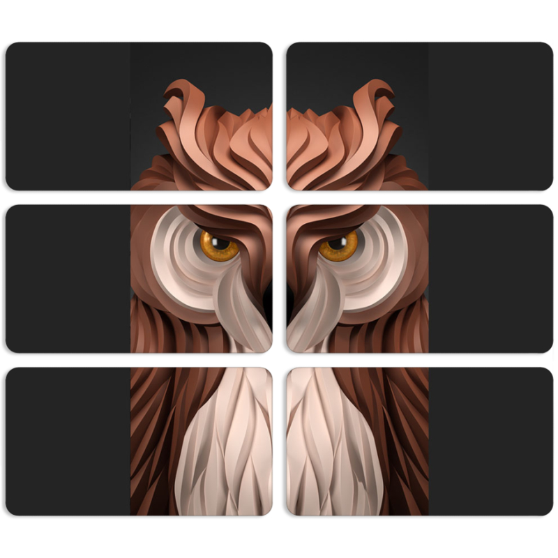 Магнитные фотопазлы 90 на 50 набор 6 штук 