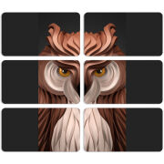 Магнитные фотопазлы 90 на 50 набор 6 штук 