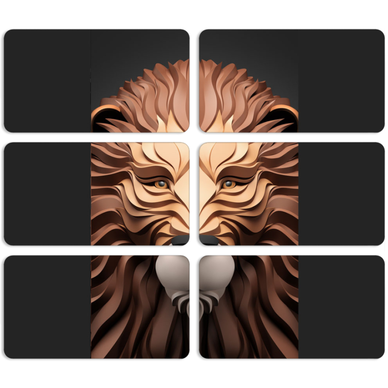 Магнитные фотопазлы 90 на 50 набор 6 штук 