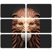 Магнитные фотопазлы 90 на 50 набор 6 штук 