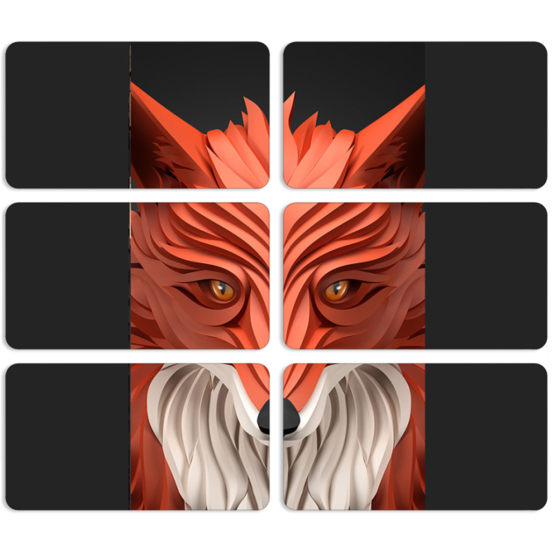 Магнитные фотопазлы 90 на 50 набор 6 штук 