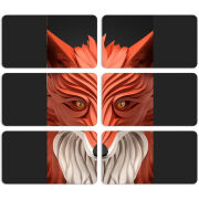 Магнитные фотопазлы 90 на 50 набор 6 штук 