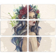 Магнитные фотопазлы 90 на 50 набор 6 штук 