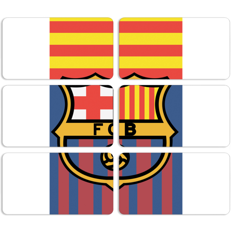 Магнитные фотопазлы 90 на 50 набор 6 штук FC Barsa