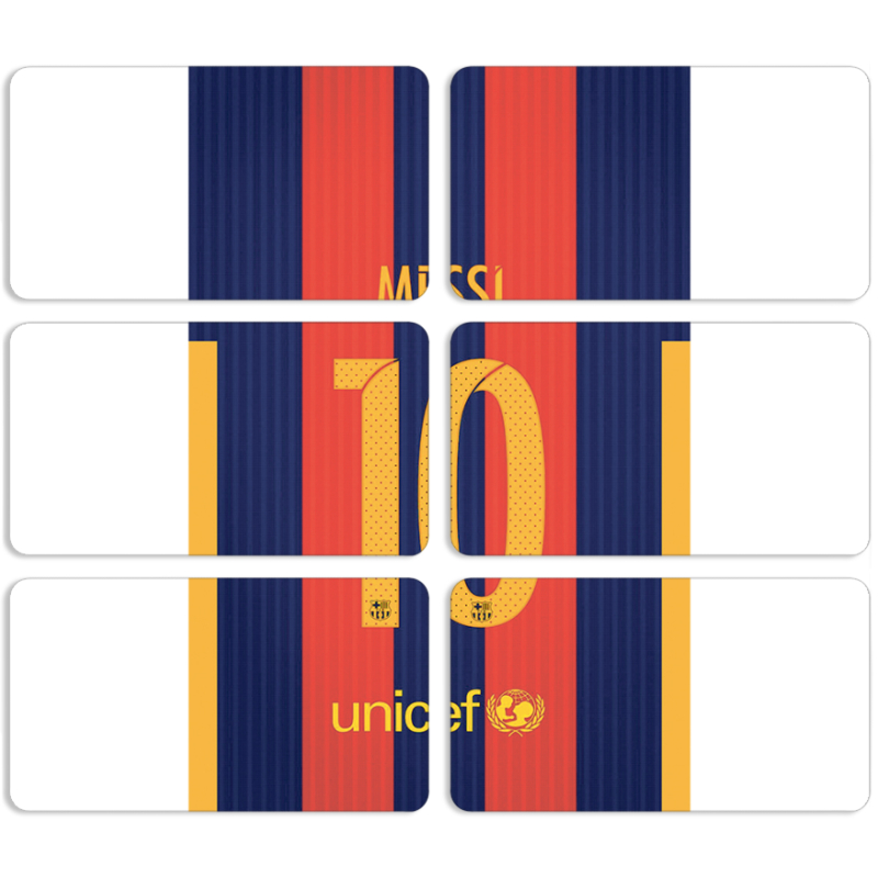 Магнитные фотопазлы 90 на 50 набор 6 штук Messi 10
