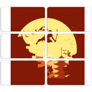 Магнитные фотопазлы 90 на 50 набор 6 штук 