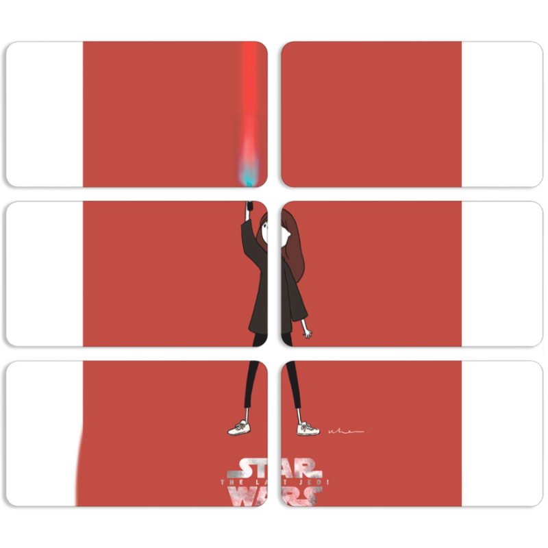 Магнитные фотопазлы 90 на 50 набор 6 штук 