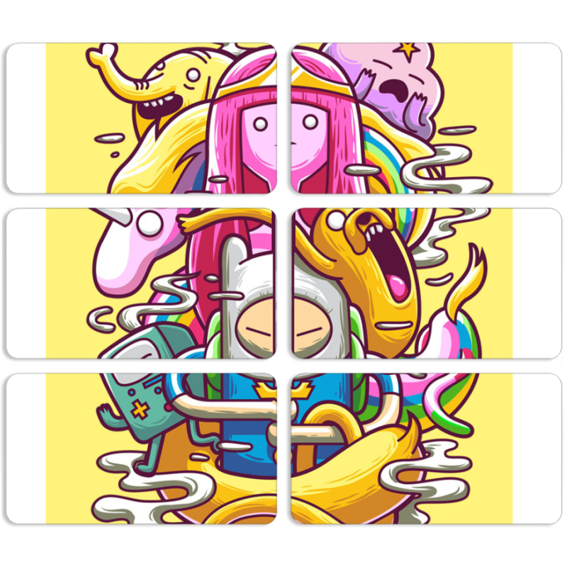 Магнитные фотопазлы 90 на 50 набор 6 штук 