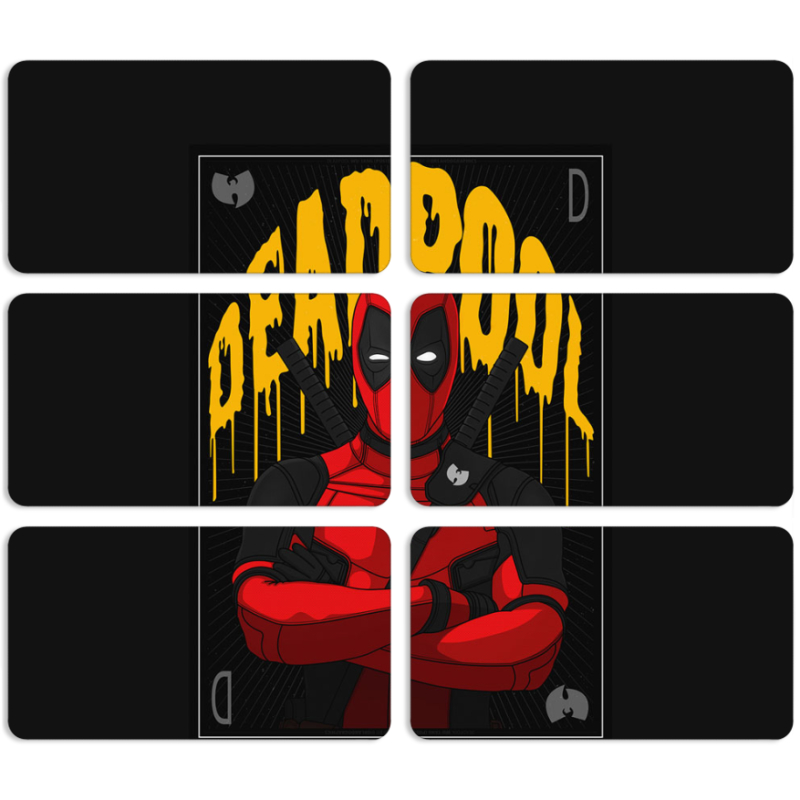 Магнитные фотопазлы 90 на 50 набор 6 штук 