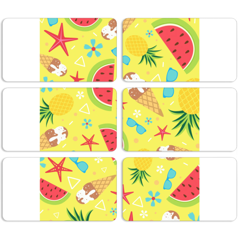 Магнитные фотопазлы 90 на 50 набор 6 штук 