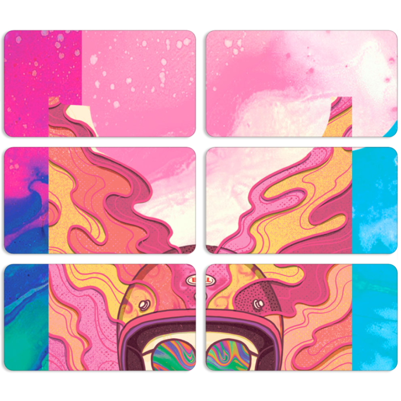 Магнитные фотопазлы 90 на 50 набор 6 штук 