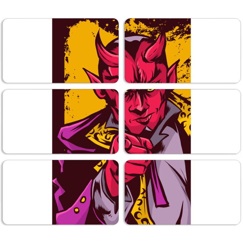 Магнитные фотопазлы 90 на 50 набор 6 штук 