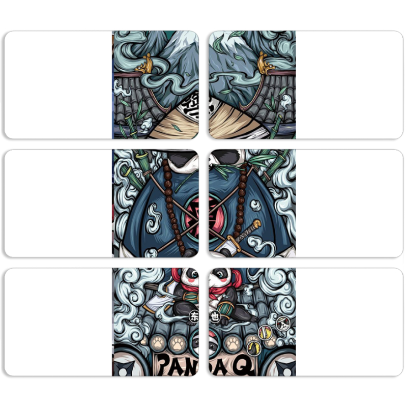 Магнитные фотопазлы 90 на 50 набор 6 штук Panda Q