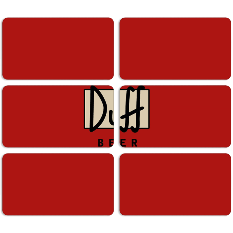 Магнитные фотопазлы 90 на 50 набор 6 штук Duff beer