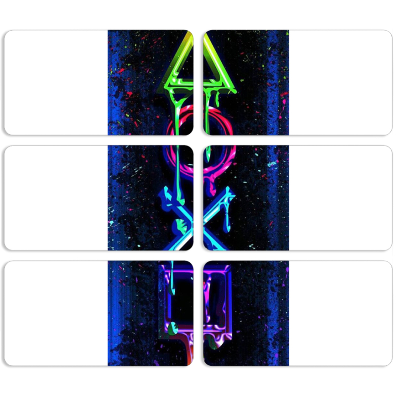 Магнитные фотопазлы 90 на 50 набор 6 штук Graffiti symbols