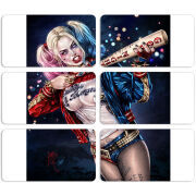 Магнитные фотопазлы 90 на 50 набор 6 штук Harley Quinn