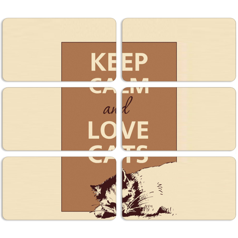 Магнитные фотопазлы 90 на 50 набор 6 штук 