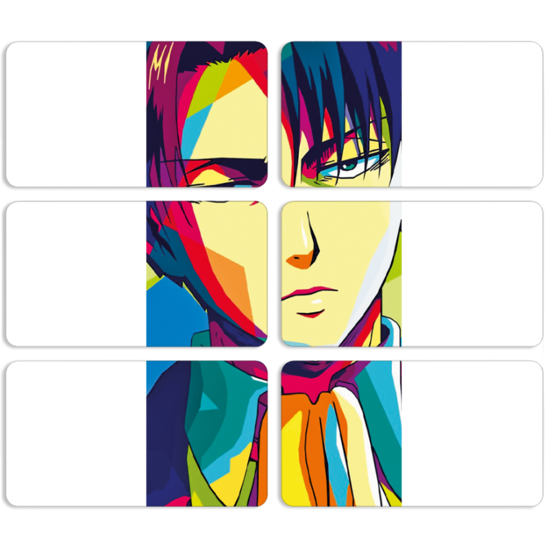 Магнитные фотопазлы 90 на 50 набор 6 штук Levi