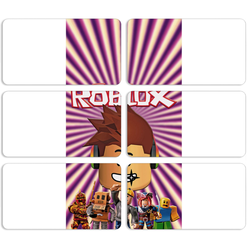 Магнитные фотопазлы 90 на 50 набор 6 штук Follow Me to Roblox