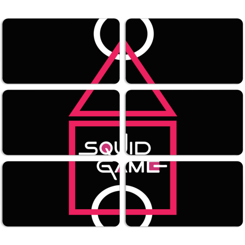 Магнитные фотопазлы 90 на 50 набор 6 штук siquid game игра в кальмара