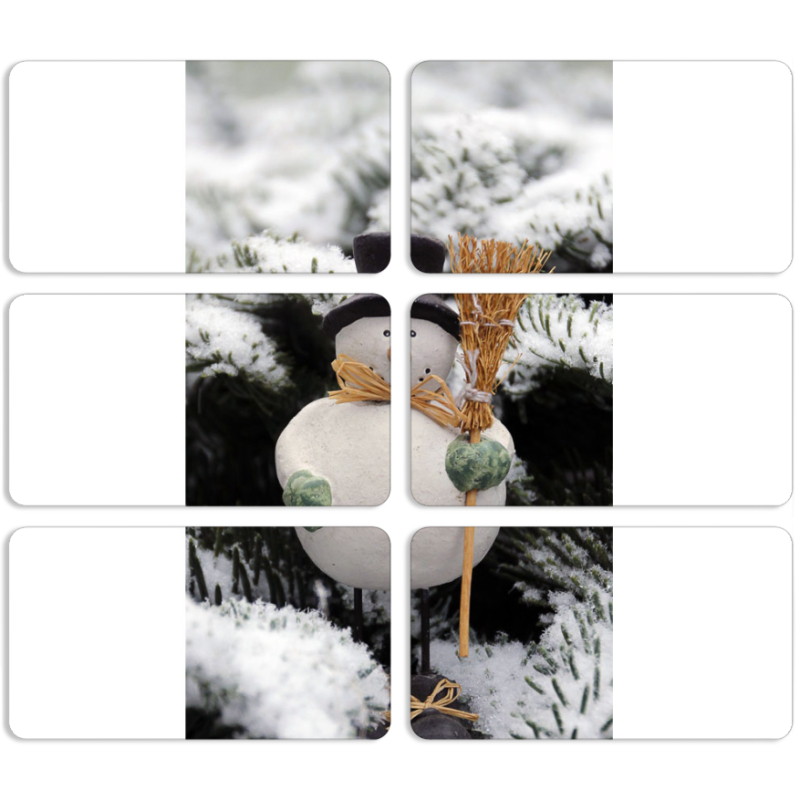 Магнитные фотопазлы 90 на 50 набор 6 штук 