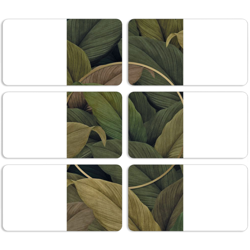 Магнитные фотопазлы 90 на 50 набор 6 штук Leaf